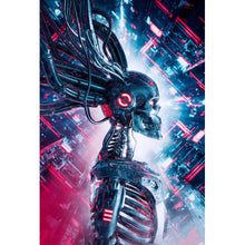 Lade das Bild in den Galerie-Viewer, Leinwandbild Science Fiction Skelett Hochformat