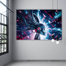 Lade das Bild in den Galerie-Viewer, Leinwandbild Science Fiction Skelett Querformat