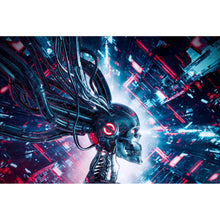 Lade das Bild in den Galerie-Viewer, Leinwandbild Science Fiction Skelett Querformat