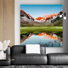 Lade das Bild in den Galerie-Viewer, Aluminiumbild See in den Alpen Österreich Quadrat