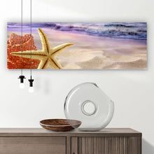 Lade das Bild in den Galerie-Viewer, Acrylglasbild Seestern am Strand Panorama