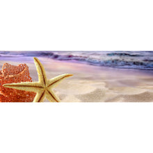 Lade das Bild in den Galerie-Viewer, Spannrahmenbild Seestern am Strand Panorama