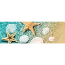 Lade das Bild in den Galerie-Viewer, Poster Seesterne und Muscheln am Strand Panorama