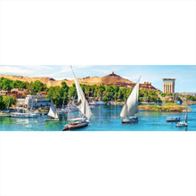 Lade das Bild in den Galerie-Viewer, Acrylglasbild Segelboote in Ägypten Panorama
