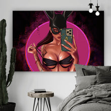 Lade das Bild in den Galerie-Viewer, Acrylglasbild Selfie Girl Digital Art Querformat