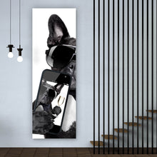 Lade das Bild in den Galerie-Viewer, Aluminiumbild Selfie Time Bulldogge Panorama Hoch