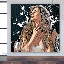 Lade das Bild in den Galerie-Viewer, Acrylglasbild Sexy Frau im Cartoon Style Quadrat