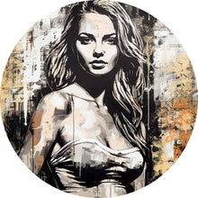 Lade das Bild in den Galerie-Viewer, Aluminiumbild Sexy Frau Abstrakt Art Kreis