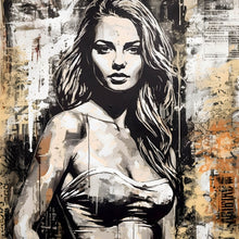 Lade das Bild in den Galerie-Viewer, Poster Sexy Frau Abstrakt Art Quadrat