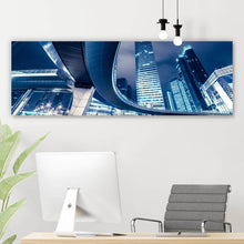 Lade das Bild in den Galerie-Viewer, Spannrahmenbild Shanghai bei Nacht Panorama