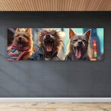 Lade das Bild in den Galerie-Viewer, Poster Singende Hundeband mit Gitarre Panorama