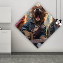 Lade das Bild in den Galerie-Viewer, Poster Singende Hundeband mit Gitarre Raute