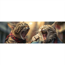 Lade das Bild in den Galerie-Viewer, Poster Singende Katzen mit Gitarre Panorama