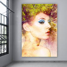 Lade das Bild in den Galerie-Viewer, Aluminiumbild Sinnliche Frau mit eleganter Frisur Hochformat