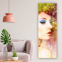 Lade das Bild in den Galerie-Viewer, Aluminiumbild Sinnliche Frau mit eleganter Frisur Panorama Hoch
