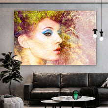 Lade das Bild in den Galerie-Viewer, Acrylglasbild Sinnliche Frau mit eleganter Frisur Querformat