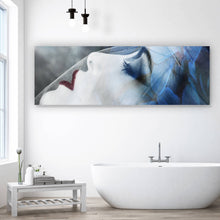 Lade das Bild in den Galerie-Viewer, Spannrahmenbild Sinnliche Frau mit Schleier Panorama