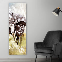 Lade das Bild in den Galerie-Viewer, Poster Skizze eines Indianer Panorama Hoch