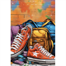 Lade das Bild in den Galerie-Viewer, Spannrahmenbild Sneaker Old School Street Art Hochformat