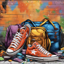 Lade das Bild in den Galerie-Viewer, Poster Sneaker Old School Street Art Quadrat