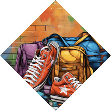 Lade das Bild in den Galerie-Viewer, Aluminiumbild Sneaker Old School Street Art Raute