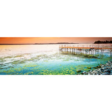 Lade das Bild in den Galerie-Viewer, Poster Sonnenuntergang am See Panorama