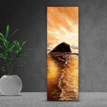 Lade das Bild in den Galerie-Viewer, Poster Sonnenuntergang im Ölgemälde Stil Panorama Hoch