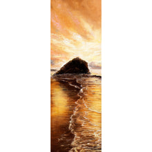 Lade das Bild in den Galerie-Viewer, Poster Sonnenuntergang im Ölgemälde Stil Panorama Hoch