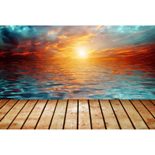 Lade das Bild in den Galerie-Viewer, Spannrahmenbild Sonnenuntergang über See Querformat