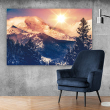 Lade das Bild in den Galerie-Viewer, Poster Sonnige Berglandschaft Querformat