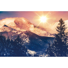 Lade das Bild in den Galerie-Viewer, Poster Sonnige Berglandschaft Querformat