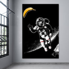Lade das Bild in den Galerie-Viewer, Aluminiumbild gebürstet Space Monkey Hochformat