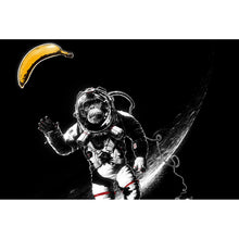 Lade das Bild in den Galerie-Viewer, Aluminiumbild gebürstet Space Monkey Querformat