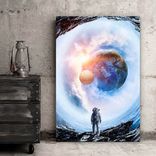 Lade das Bild in den Galerie-Viewer, Leinwandbild Spaziergang im Kosmos Hochformat