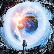 Lade das Bild in den Galerie-Viewer, Leinwandbild Spaziergang im Kosmos Quadrat