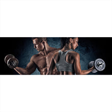 Lade das Bild in den Galerie-Viewer, Poster Sportliches Paar beim Training Panorama
