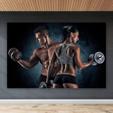 Lade das Bild in den Galerie-Viewer, Poster Sportliches Paar beim Training Querformat