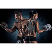 Lade das Bild in den Galerie-Viewer, Poster Sportliches Paar beim Training Querformat