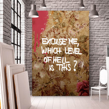 Lade das Bild in den Galerie-Viewer, Spannrahmenbild Spruchbild Excuse Me Vintage Hochformat