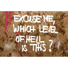 Lade das Bild in den Galerie-Viewer, Aluminiumbild gebürstet Spruchbild Excuse Me Vintage Querformat