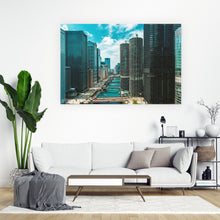Lade das Bild in den Galerie-Viewer, Poster Stadtteil mit Wolkenkratzer Querformat