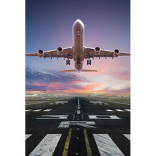 Lade das Bild in den Galerie-Viewer, Leinwandbild Startendes Flugzeug Hochformat