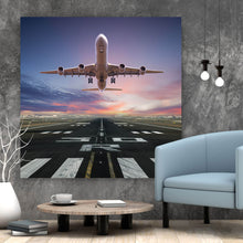 Lade das Bild in den Galerie-Viewer, Acrylglasbild Startendes Flugzeug Quadrat