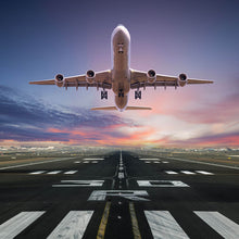 Lade das Bild in den Galerie-Viewer, Acrylglasbild Startendes Flugzeug Quadrat