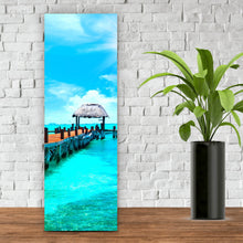 Lade das Bild in den Galerie-Viewer, Poster Steg ins karibische Meer Panorama Hoch