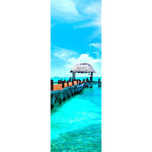 Lade das Bild in den Galerie-Viewer, Poster Steg ins karibische Meer Panorama Hoch
