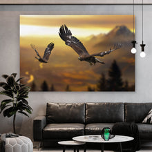 Lade das Bild in den Galerie-Viewer, Spannrahmenbild Steinadler in den Alpen Querformat