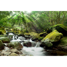 Lade das Bild in den Galerie-Viewer, Leinwandbild Steiniger Wasserfall Querformat