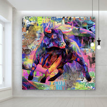 Lade das Bild in den Galerie-Viewer, Poster Stier Abstrakt Quadrat