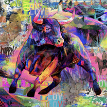 Lade das Bild in den Galerie-Viewer, Poster Stier Abstrakt Quadrat